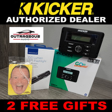 Kicker KMC3 MARINE BOAT AM/FM Stereo Media Center Bluetooth  (46KMC3)  #1 DEALER picture