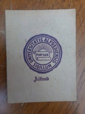 c1910s L20 tobacco / cigarette leather ALFRED UNIVERSITY #3  Nice... picture