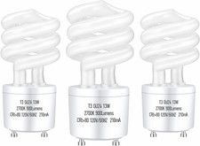 GU24 13Watt 2700K 900Lm CFL Light Bulbs, T3 Spiral Gu24 Base 2 Prong (60W Equiva picture