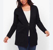NEW Talbots Black Sweater Blazer Patch Pockets Woman Plus 2X picture