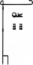 Premium Garden Flag Stand, Heavy-Duty Metal Pole Holder, Weatherproof picture