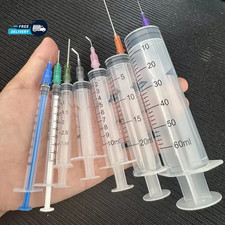14pc Syringe Set Blunt Tip Needles Assorted Sizes 1ml-60ml Craft Refill Lab Kit picture