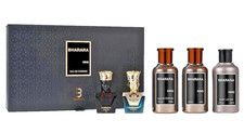 Bharara King 5 PC Set 3.4 EDP Spray After Shave 6.7 lotion .34 Oz Pharaoh Spray picture