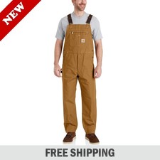 Carhartt 102776 Mens Loose Fit Firm Duck Bib Overall R01 Work Pants Pants New picture