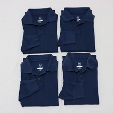 4 Wonder Nation Boys School Uniform long sleeeve shirt size L (10/12) Pre-Owned picture