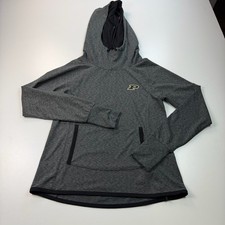 Fanatics Purdue Boilermakers Hooded Shirt Womens Medium Gray Hoodie High Neck picture