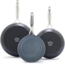 GreenPan Valencia Pro 3-Piece Ceramic Nonstick Skillet Set PFAS-Free picture