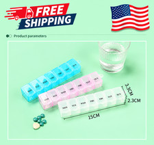 7 DAY PILL BOX HOLDER TABLET CONTAINER ORGANISER DISPENSER STORAGE VITAMIN picture