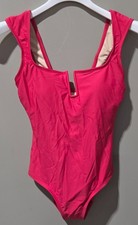 Kona Sol True Red U Wire Neckline & Tummy Control 1 Pc Swimsuit -- Size Small picture