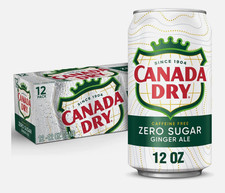 Canada Dry Caffeine Free Zero Sugar Ginger Ale Soda Pop, 12 fl oz, 12 Pack Cans picture