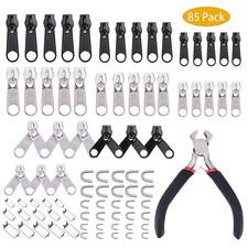 85Pcs Fix Zipper Zip Slider Repair Instant DIY Kit Removable Rescue Replacement picture