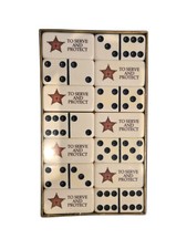 Vintage Puremco Dominoes *To Serve and Protect* NEW/SEALED 7.5