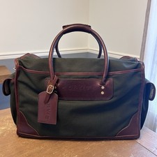 Orvis Battenkill Green Canvas Leather Duffel Bag Weekender Travel Vintage VGC picture