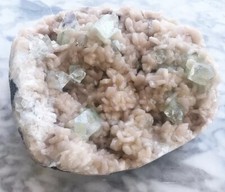Very Large Green Apophyllite And Pink Stilbite Mineral Crystal Decor From India picture