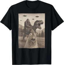 Funny Chicken, Chicken Selfie T rex Fu Unisex T-Shirt picture