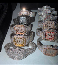 Moissanite Iced-Out Style Wristwatches Assorted Styles & Colors picture