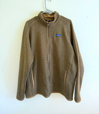 Patagonia Men's Brown Full Zip Jacket XL Pockets Stand-Up Collar Outdoor picture