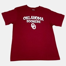 Kid N' Me Shirt Kids Red Oklahoma Sooners OU Logo NCAA Graphic Tee Size Large picture