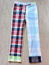 THOM BROWNE The Coolest Pants EVER Plaid Cuff Cotton Crops 36/0 P NWT $1,239 picture
