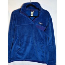 Patagonia Royal Blue Synchilla Snap-T Fleece Pullover Sweater Womens Medium picture