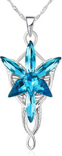 Arwen Evenstar Necklace Lord of the Ring CZ Pendant Elvish Jewelry for Women picture
