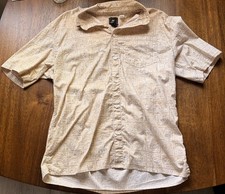 Keith Haring H&M Shirt Button Down Cream and Tan Size Medium picture