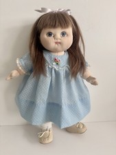 Vintage 1984 Handmade Soft Sculpture Cloth Doll Signed 