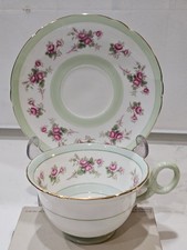 Shelley Fine Bone China Scalloped Cup & Saucer Flowers England - Bridal Rose picture