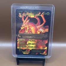 M Charizard EX Ultra Rare Card - 159/300 black Foil Fan Art NM/M 420hp picture