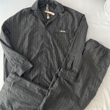 SKIMS Elevated Flannel Sleep Gray Set Pin Stripe Size S NWT picture