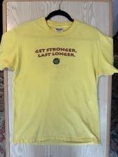 Vintage 90s SoBe Energy Lizard Promo T-Shirt Hanes Beefy-T Medium Yellow picture