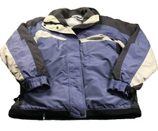 Columbia Womens Core Interchange Jacket Sz M Multicolor Snaps Zip Out Lining picture