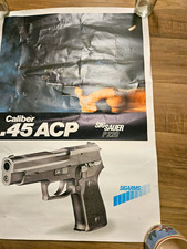 Vintage SIG SAUER P220 Poster SIGARMS Original Dealer Showroom Poster picture