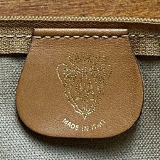 Gucci GG Monogram Canvas & Leather Zip RARE 70s clutch 12x9 inch  picture