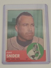 1963 Topps Duke Snider #550 New York Mets HOF VINTAGE RAW picture
