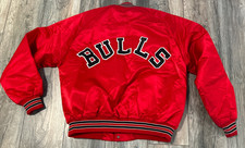 Chalk Line Chicago Bulls NBA Satin Jacket Men's XL Red Vintage 80s picture