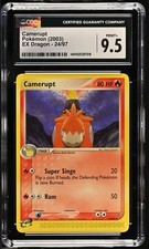 Camerupt 24/97 CGC 9.5 Mint+, e-Reader EX Dragon Pokémon Card (2003), Graded picture