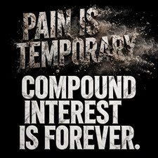 Womens Funny Pain Is Temporary Compound Interest Is Forever Graphic Tee picture