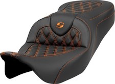 Saddlemen RoadSofa LS Seat Orange Stitch #284786 Harley Davidson picture