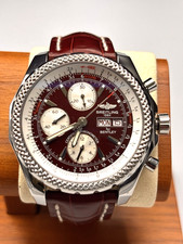 Breitling Bentley GT 45mm Rare Burgundy Metallic Dial A13362 Matching OEM Strap picture