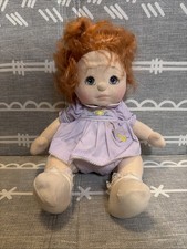 Vintage 1980's Mattel MY CHILD Doll Red Hair Purple Dress picture