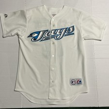 Vintage Majestic Toronto Blue Jays MLB Eckstein #11 Jersey White M Made In USA picture