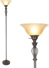 Torchiere Floor Lamps for Living Room & Bedroom – Stand Up Lamp with Corner Fl picture