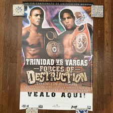 VTG Boxing Original Trinidad Vs Vargas On Site Poster 2000 Forces Of Destruction picture