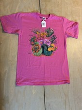 VTG 90s Single Stitch T-Shirt Women LCactus Desert Art Pink Made In USA picture