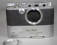 Rare Leica Motor Drive with IIIa Rangefinder screw mt. camera - Works - Ex+ picture