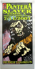 Pantera Slayer Concert Poster Denver 2001 picture