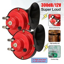 2pcs 300DB 12V Super Snail Air Train Horn For Truck Car Boat Motorcycle picture