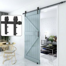 6.6 FT Heavy Duty Sliding Barn Door Hardware Track Kit for 36