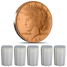 (100) PEACE DOLLAR - 1 OZ COPPER ROUND - BULLION - LOT picture